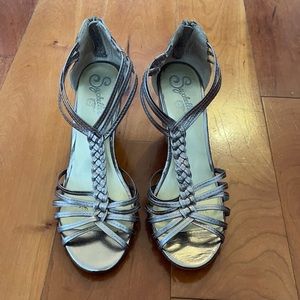 Seychelles Wedge Sandal- Pewter-Size 9
